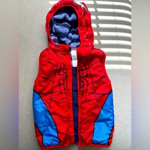 Boys Spiderman Insulated Puffer Vest - Size 6